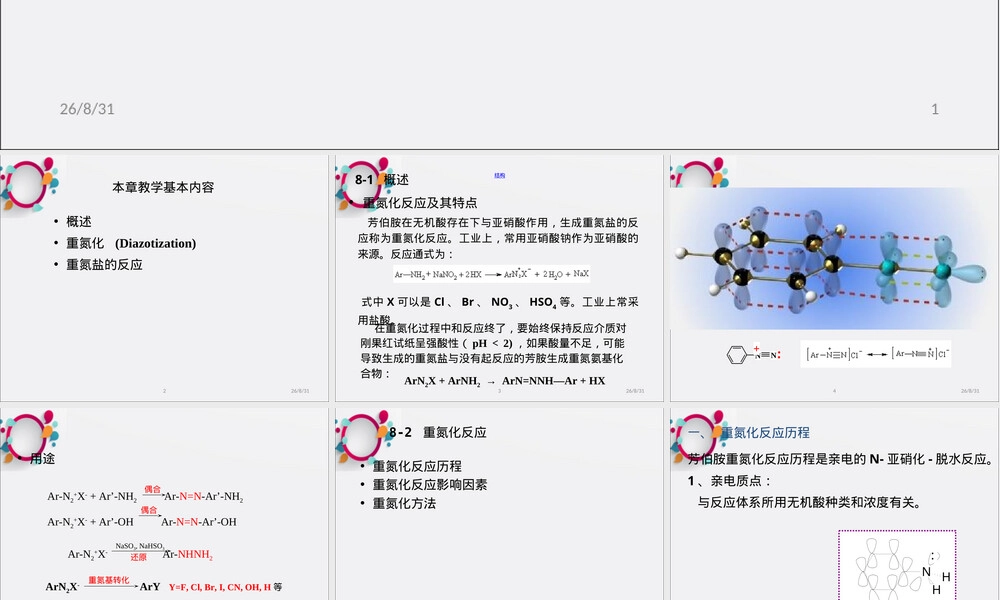 重氮化和重氮盐反应精细有机合成PPT课件.ppt