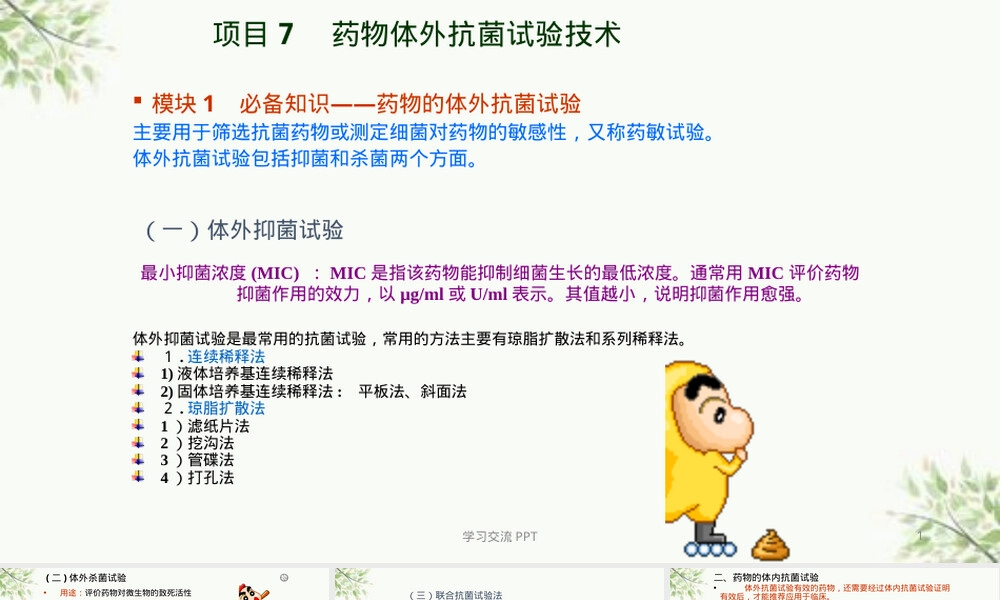 药物体外抗菌试验技术PPT课件.ppt