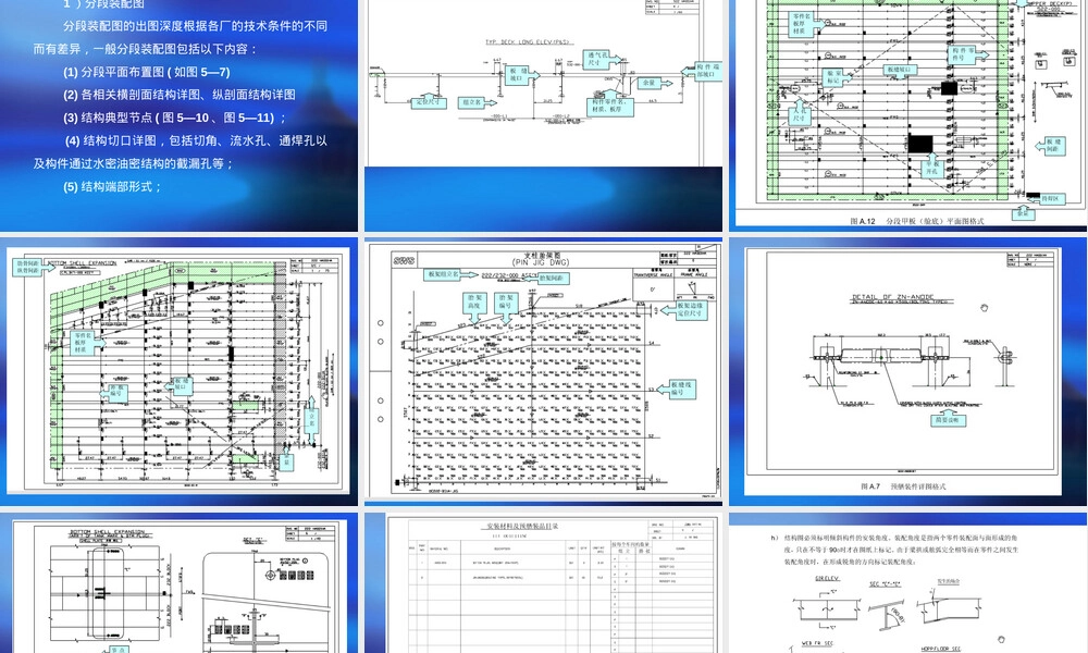 2.4设绘船体分段工作图,船体分段工作图绘制教学PPT课件.ppt