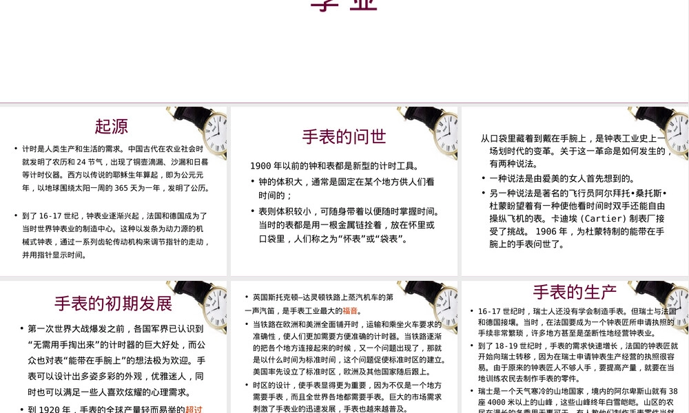 手表业的发展与变迁PPT课件.ppt
