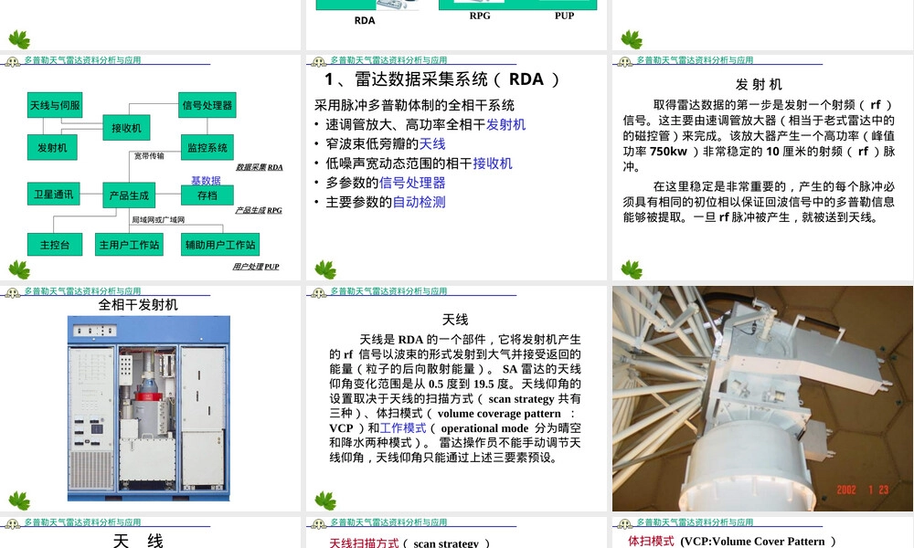 多普勒天气雷达资料分析.ppt