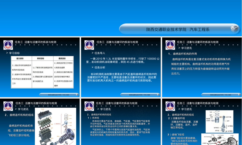 活塞与活塞环拆装检测教学PPT课件.ppt