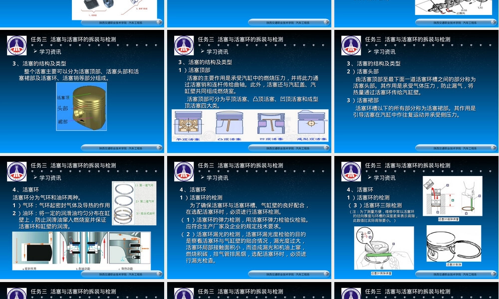 活塞与活塞环拆装检测教学PPT课件.ppt