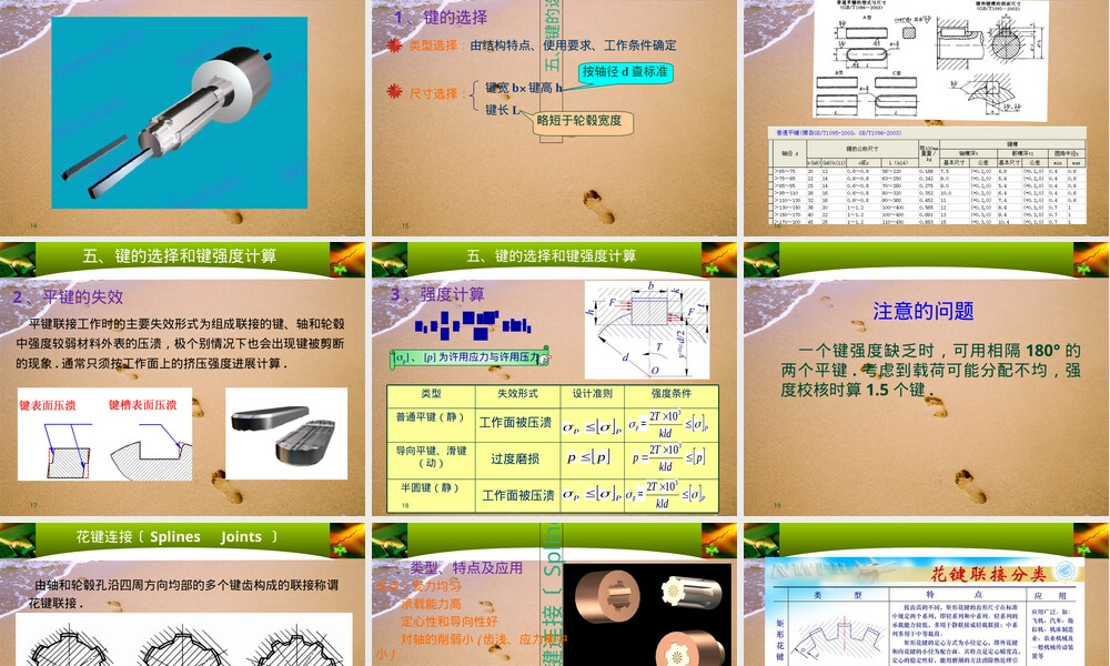 机械设计基础键销联接教学PPT课件.ppt