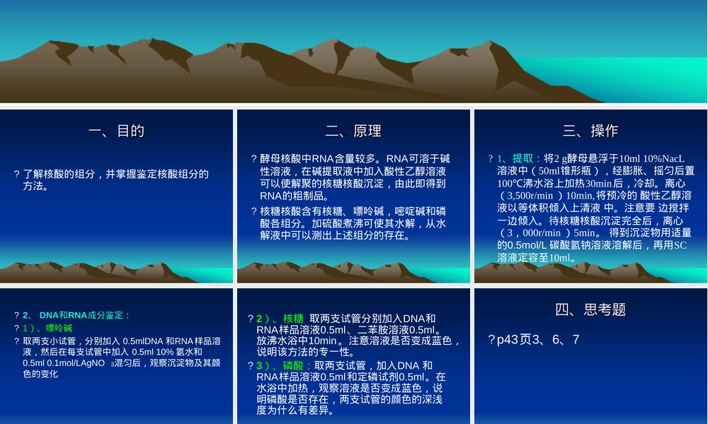 实验八酵母核糖核酸分离与组分鉴定PPT课件.ppt