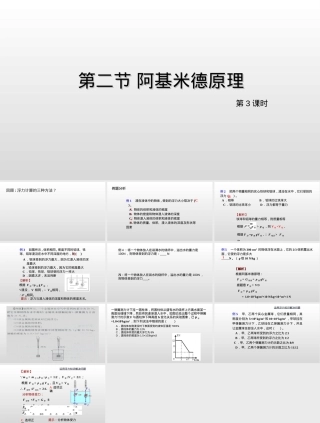 阿基米德原理浮力计算教学PPT课件.ppt