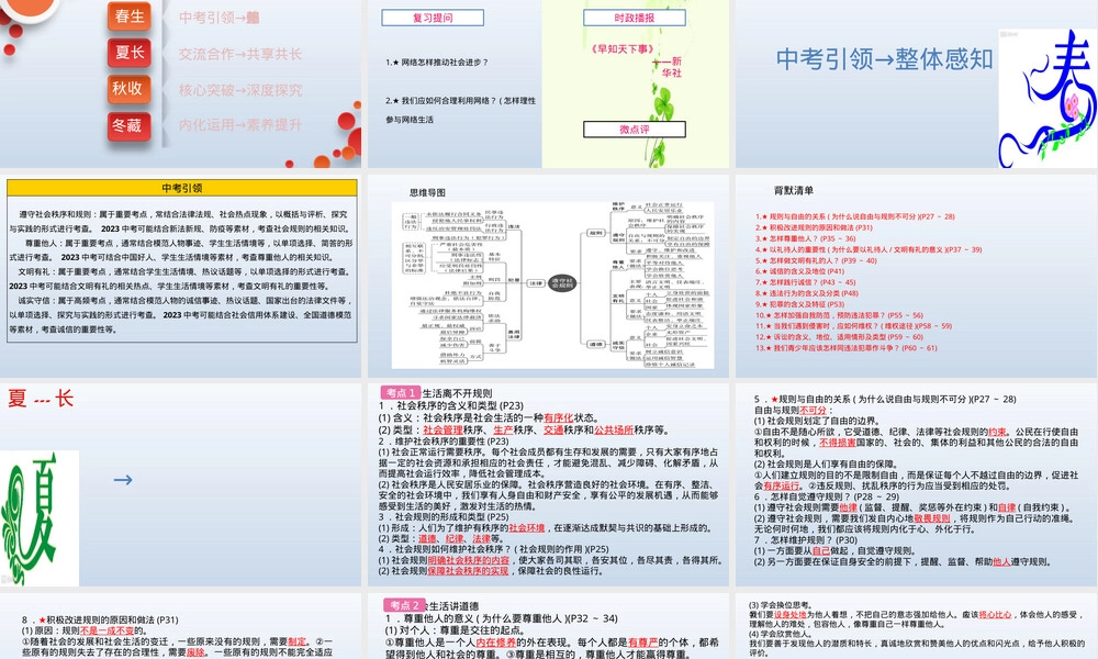 第二单元遵守社会规则八年级道德与法治复习PPT课件.pptx