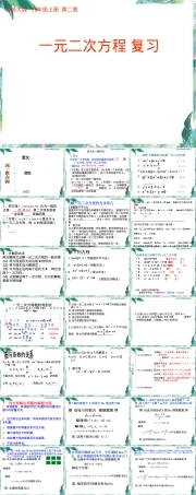 北师大版九年级上册一元一次方程复习PPT课件.ppt