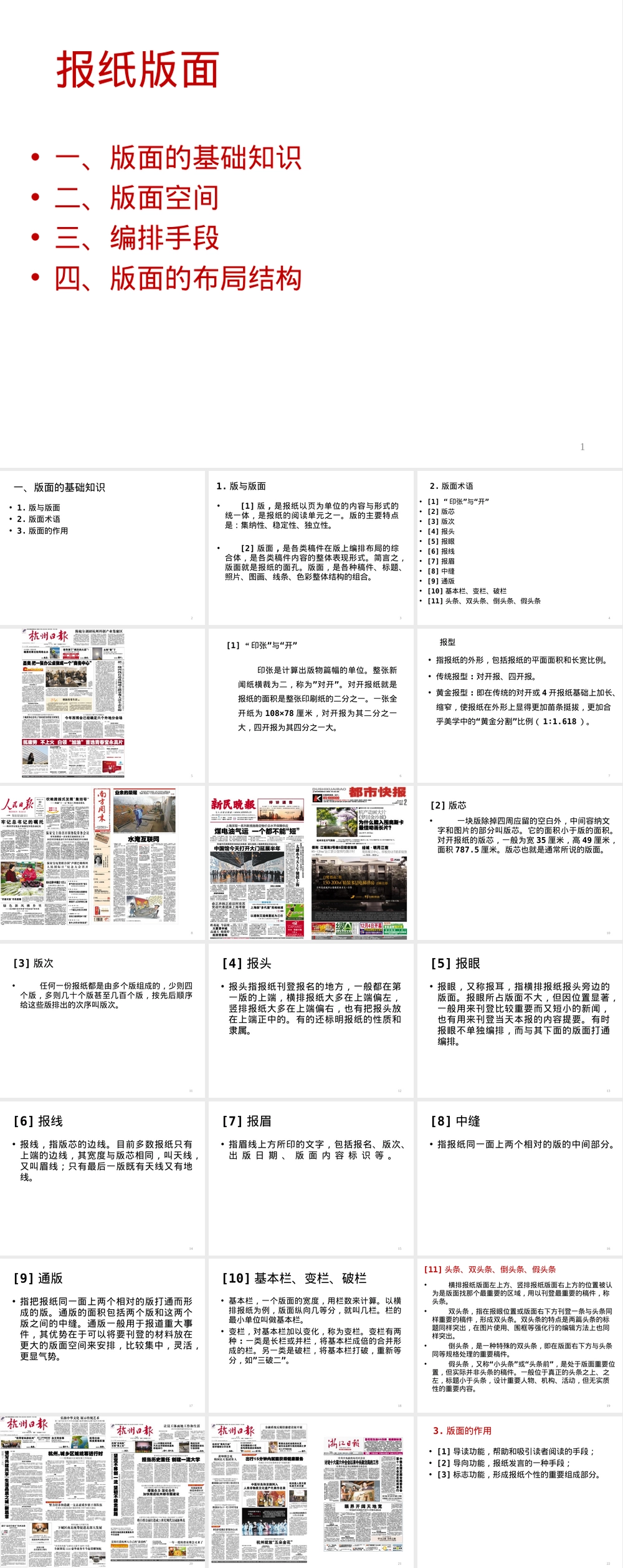 报纸版面基础知识PPT课件.ppt