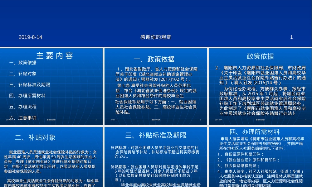 就业困难人员高校毕业生灵活就业社保补贴PPT课件.ppt