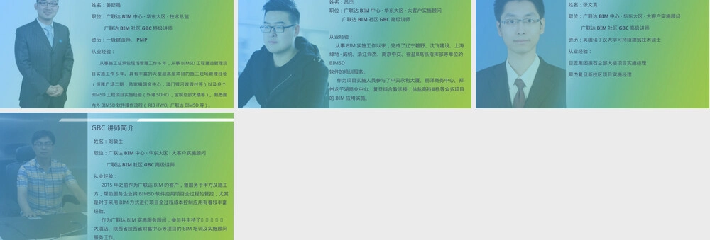 广联达BIM华东区人员介绍PPT课件.pptx