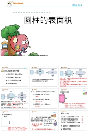 人教版六年级下册圆柱的表面积教学PPT课件 副本2.ppt