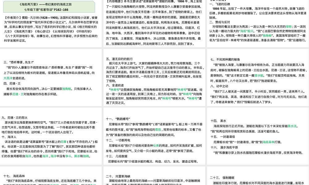 海底两万里中考名著阅读复习PPT课件.pptx
