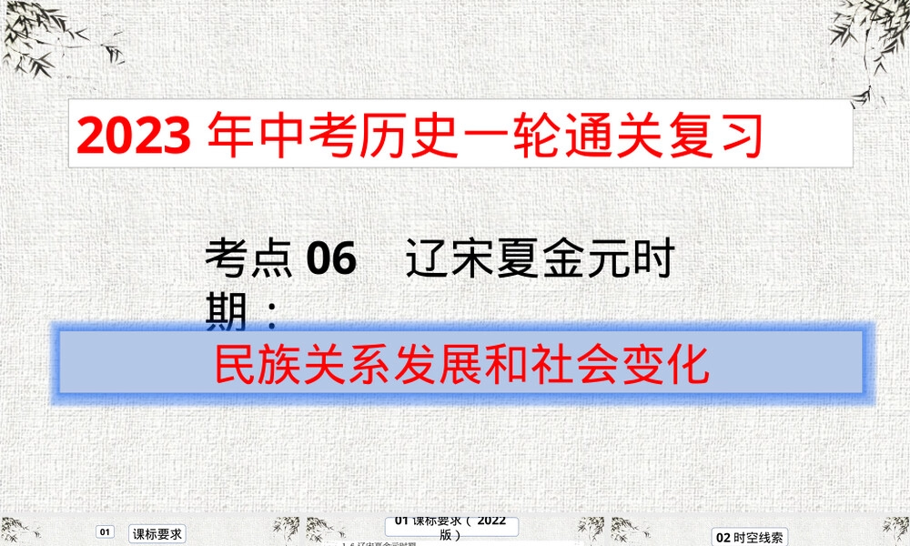 考点06辽宋夏金元时期民族关系与社会变化中考历史复习PPT课件.pptx