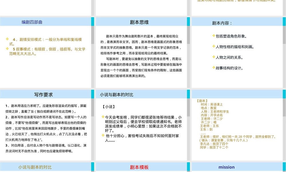 剧本的编写教学PPT课件 副本1.ppt