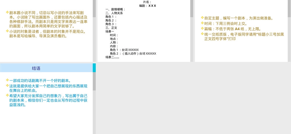 剧本的编写教学PPT课件 副本1.ppt