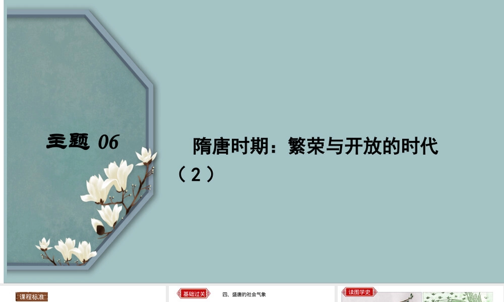 隋唐时期繁荣与开放时代中考历史复习PPT课件.pptx