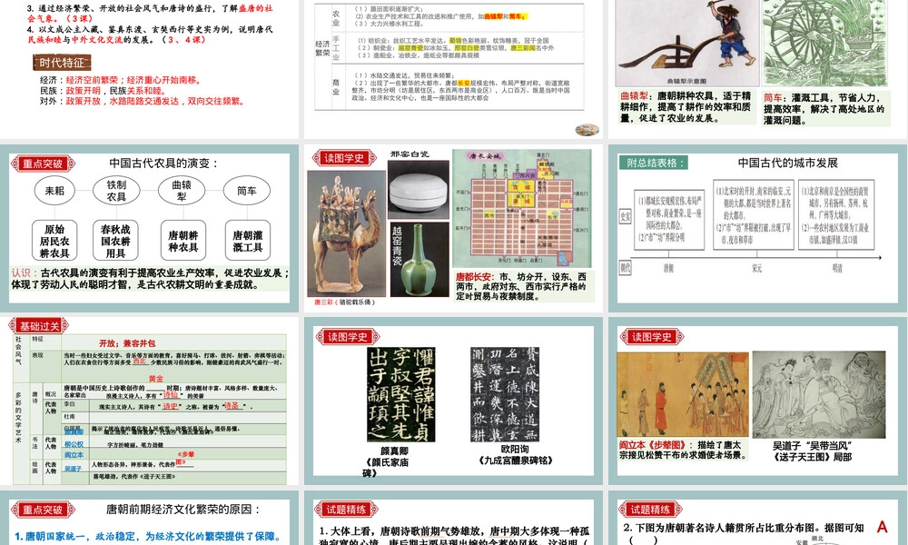隋唐时期繁荣与开放时代中考历史复习PPT课件.pptx