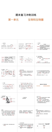 人教版七年级生物上册期末冲刺练习PPT课件.ppt