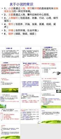 小说情节梳理与结构分析PPT课件.ppt