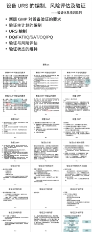设备URS编制风险评估验证PPT课件.ppt