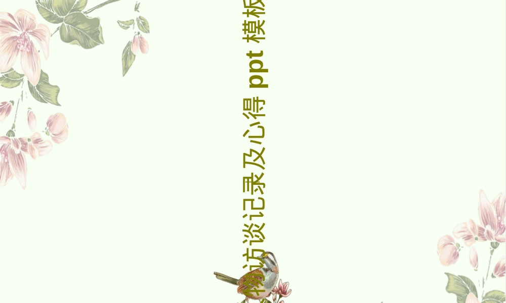 人物访谈记录及心得PPT课件.ppt