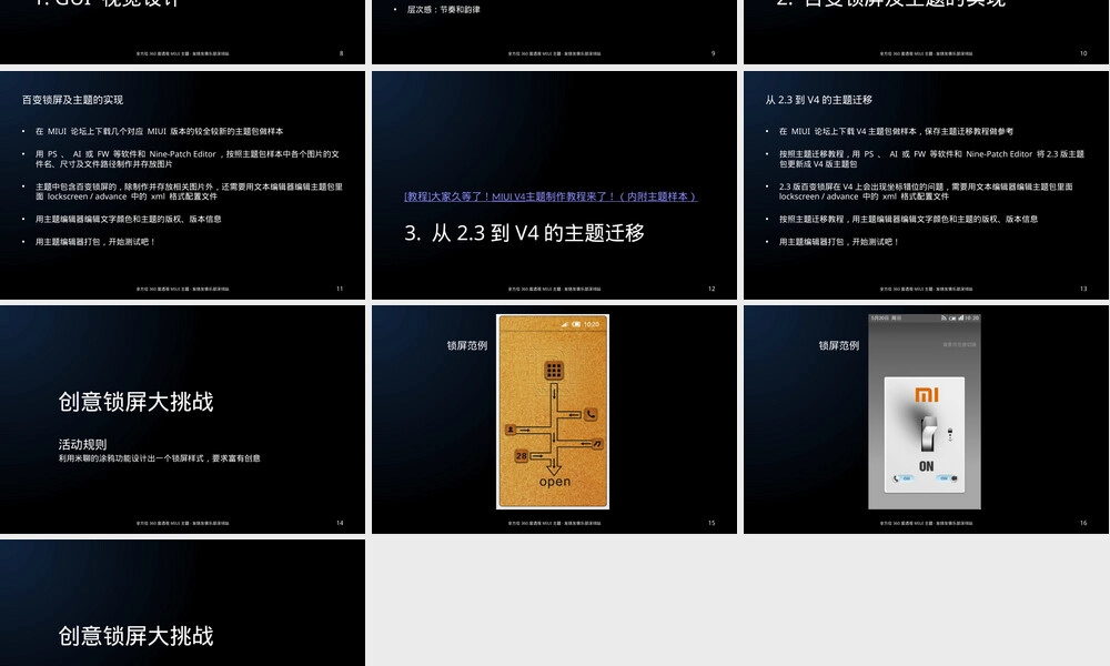 小米手机百变锁屏主题设计PPT课件.pptx
