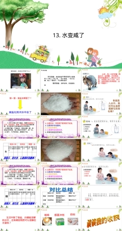 小学科学一年级上册水变咸了教学PPT课件.ppt