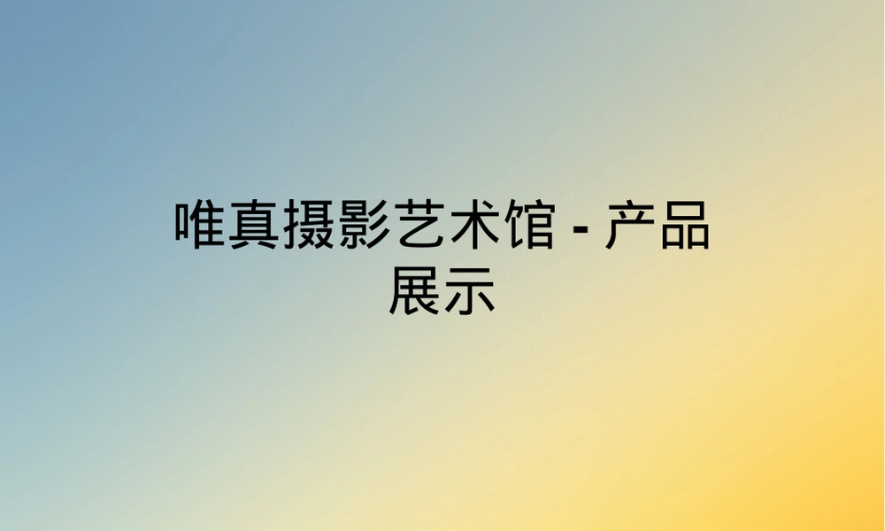 唯真摄影艺术馆产品展示PPT课件.ppt