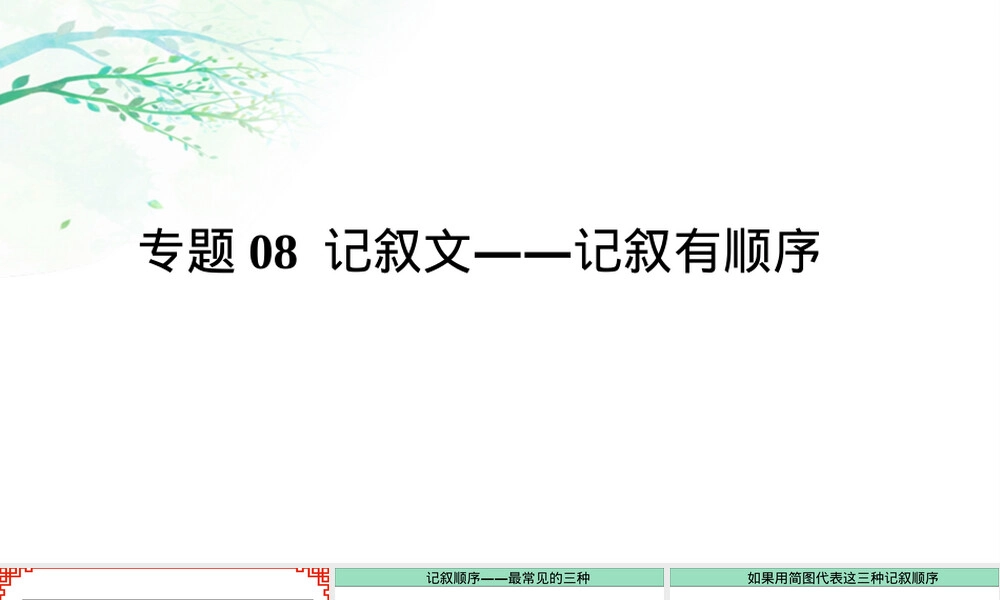 中考记叙文阅读顺序讲解PPT课件.pptx