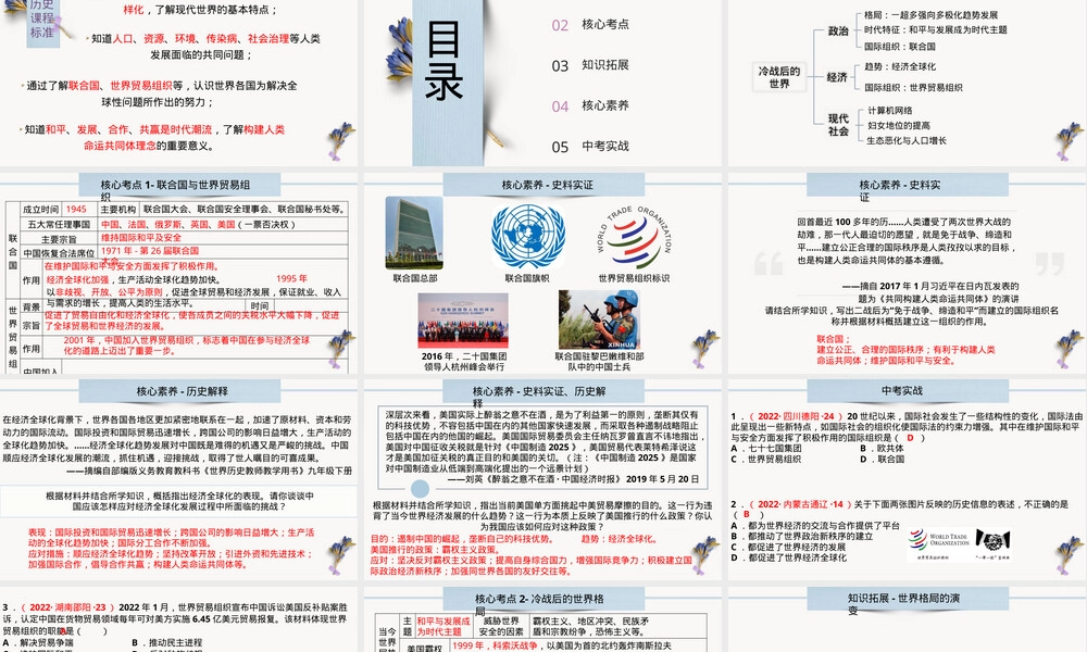 走向和平发展的世界中考历史复习PPT课件 副本1.pptx