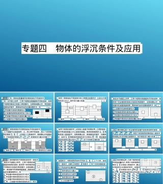 中考物理浮沉条件及应用复习PPT课件.ppt