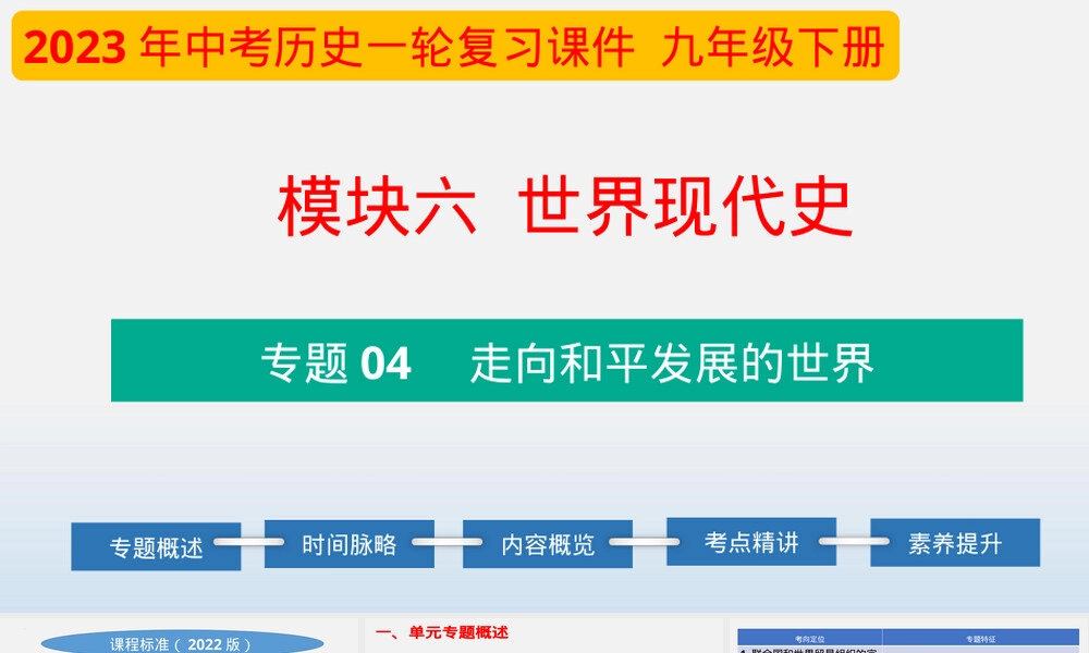 走向和平发展的世界中考历史复习PPT课件.pptx