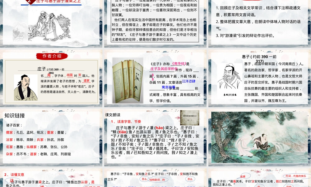 庄子与惠子游于濠梁之上初中语文PPT课件.pptx
